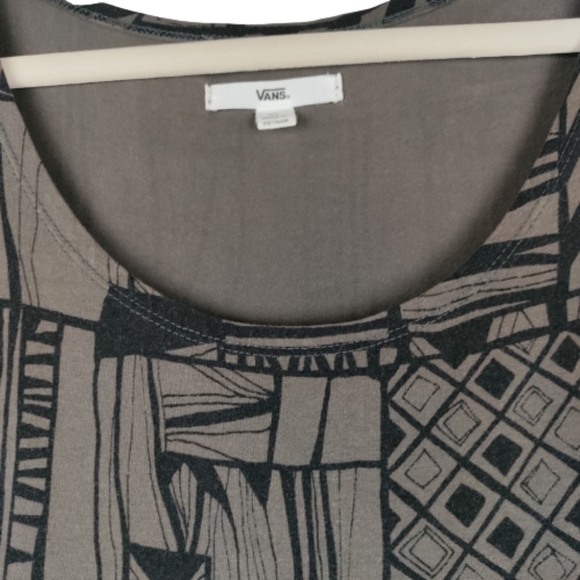 Vans women's geometric pattern skater dress size XL black and gray sleeveless - Picture 10 of 13